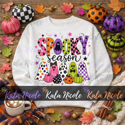 Spooky Season PNG Bundle | Trendy Halloween PNG | Fall PNG | Cute Ghost Clipart (Digital Download)
