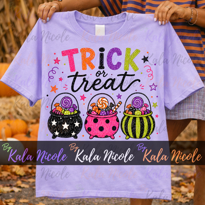 Trick Or Treat Doodle PNG Bundle | Trendy Fall PNG | Halloween Clipart (Digital Download)