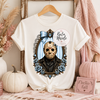 Coquette Horror Portrait PNG | Hockey Mask Slasher