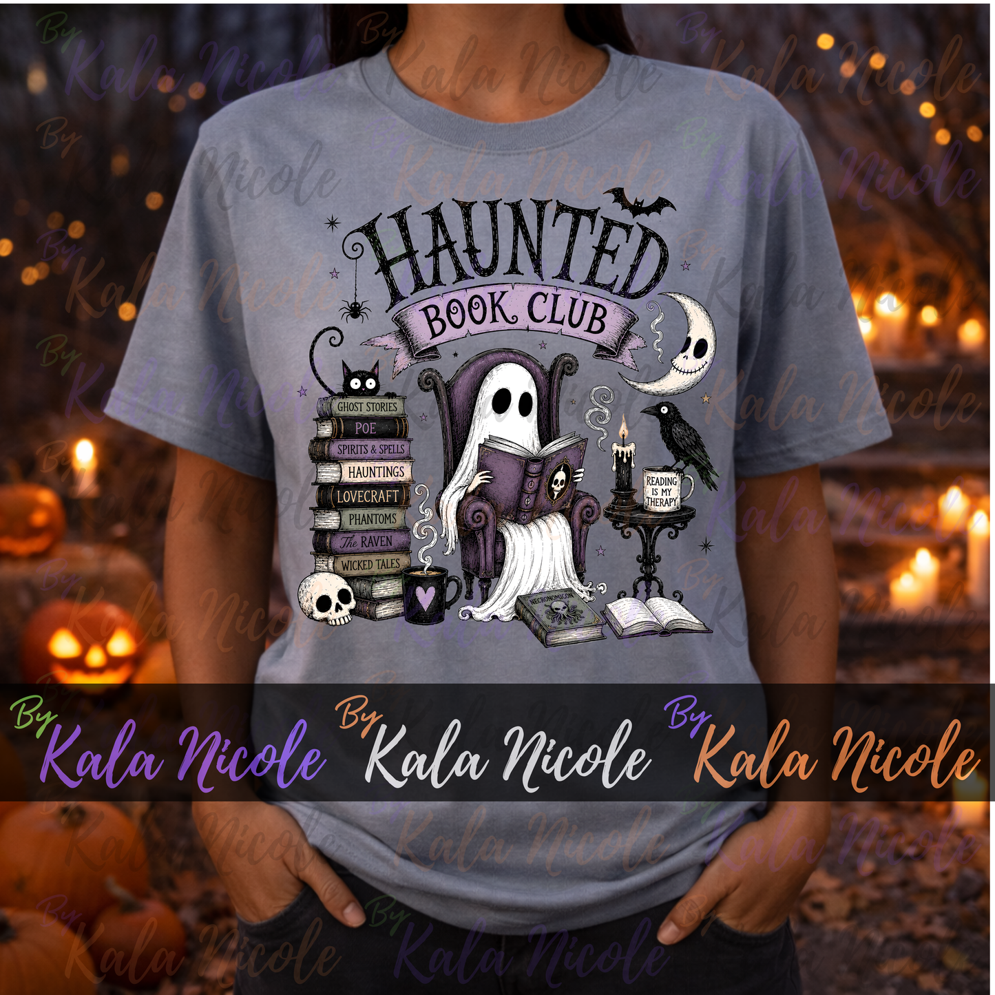 Haunted Book Club PNG | Trendy Halloween PNG | Fall PNG | Cute Ghost Clipart (Digital Download)