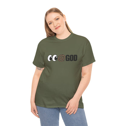 Look At God Leopard Print Graphic Tee