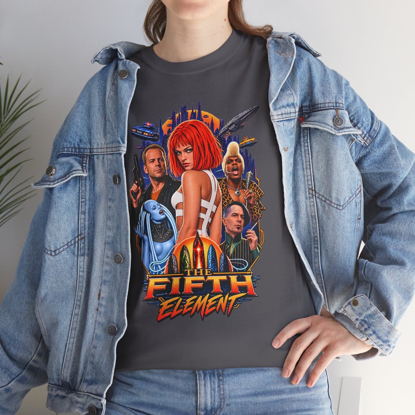 Retro Sci-Fi Character Collage Graphic Tee