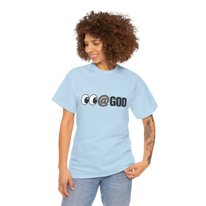 Look At God Leopard Print Graphic Tee
