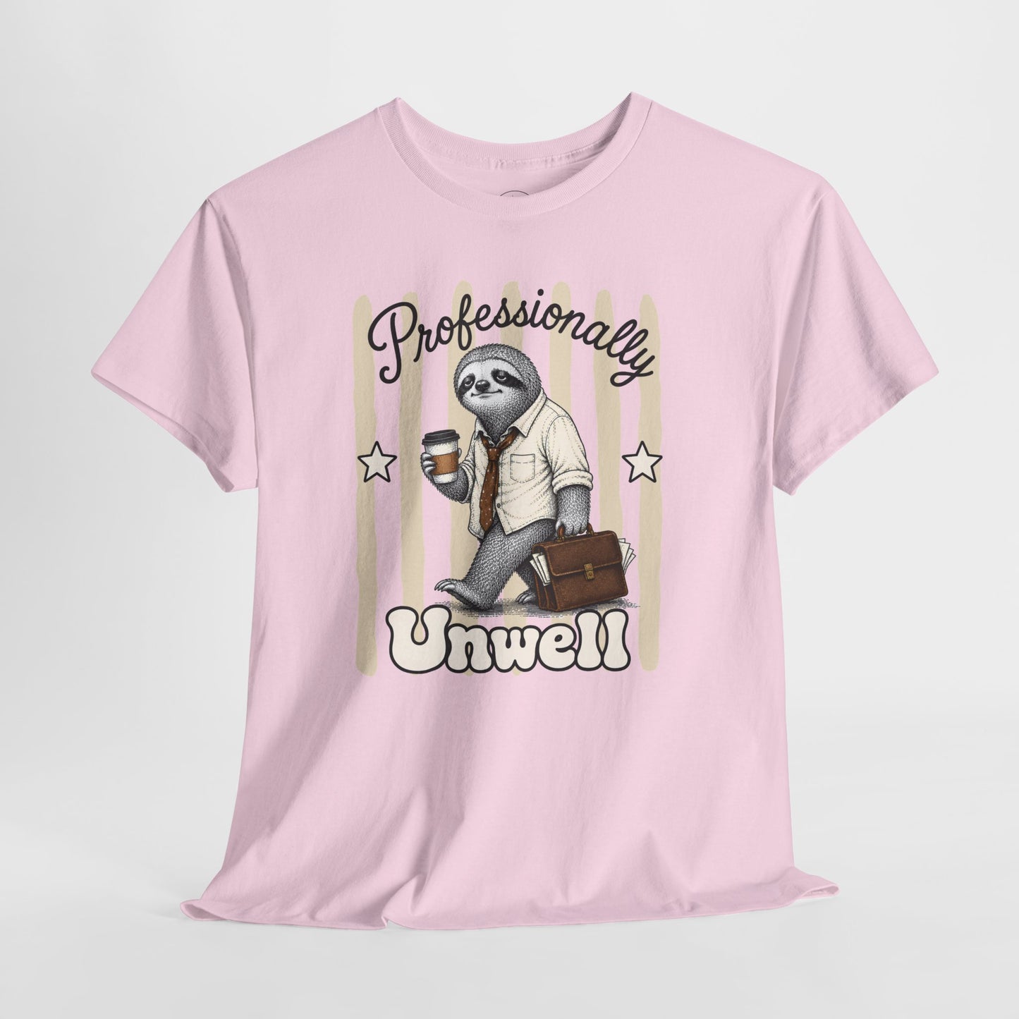 Professionally Unwell Retro Sloth Graphic Tee