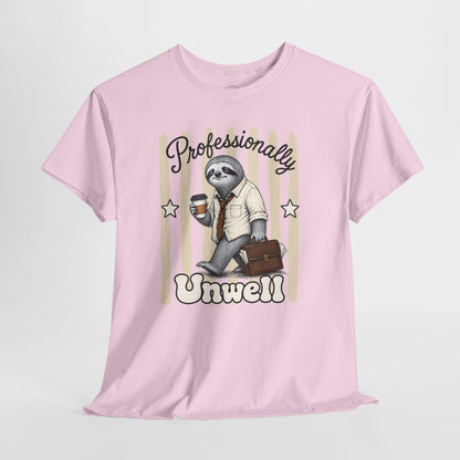 Professionally Unwell Retro Sloth Graphic Tee