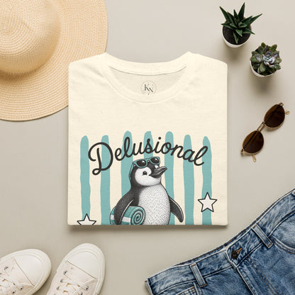 'Delusional but Hopeful' Penguin Graphic Tee