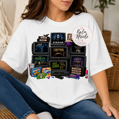 90s Spooky Movie Night PNG