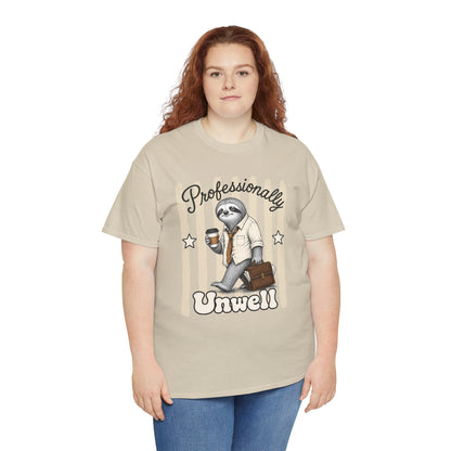 Professionally Unwell Retro Sloth Graphic Tee