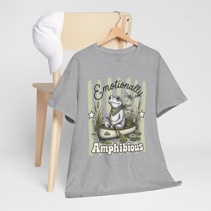 Emotionally Amphibious Retro Frog Graphic Tee