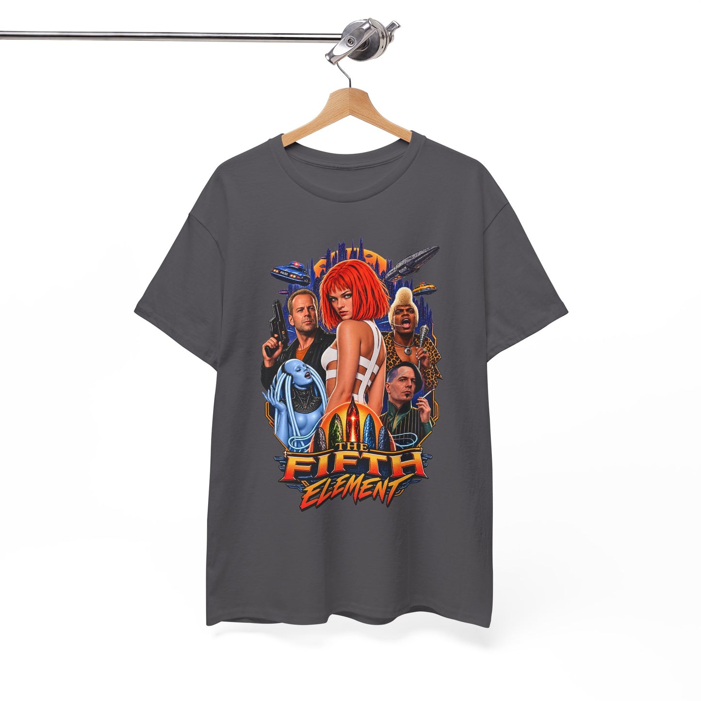 Retro Sci-Fi Character Collage Graphic Tee