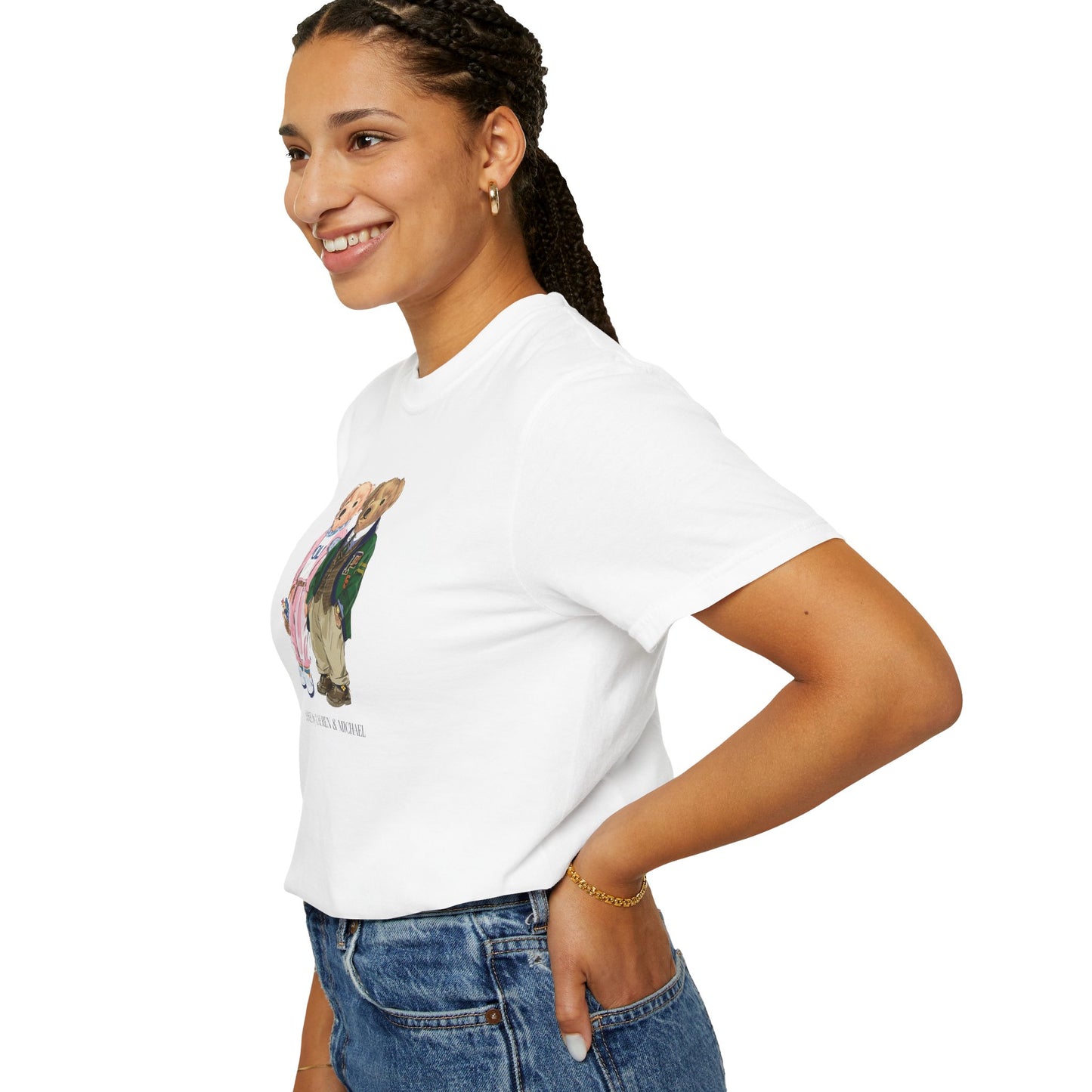 Personalized Couples T-Shirt — Custom Teddy Bear Graphic Tee | Gift for Him & Her