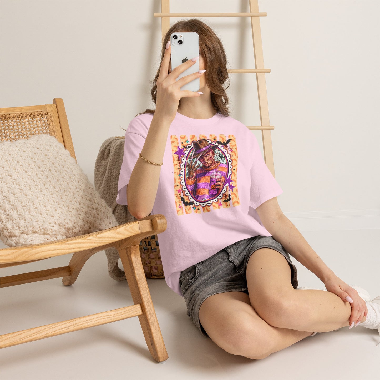 Freddy Krueger Portrait Tee — Colorful Spooky Horror Shirt