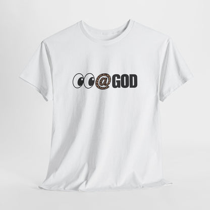 Look At God Leopard Print Graphic Tee