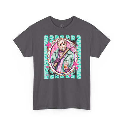 Jason Portrait Tee — Colorful Spooky Horror Shirt