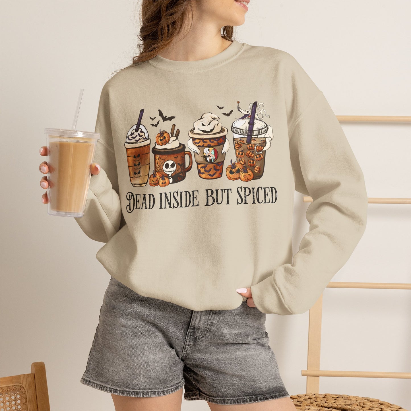 Dead Inside But Spiced Pumpkin Spice Latte Crewneck