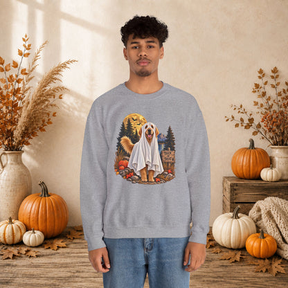 Golden Retriever Ghost Halloween Sweatshirt