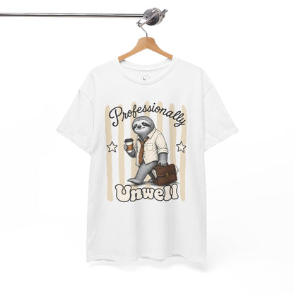 Professionally Unwell Retro Sloth Graphic Tee