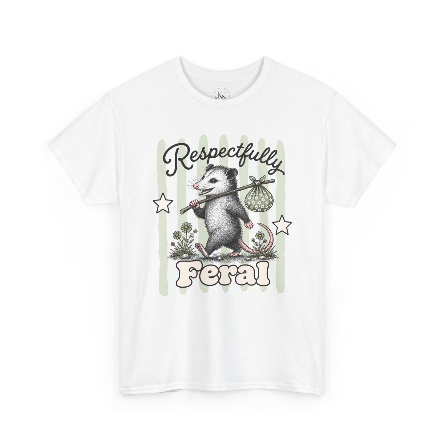 Respectfully Feral Retro Possum Graphic Tee