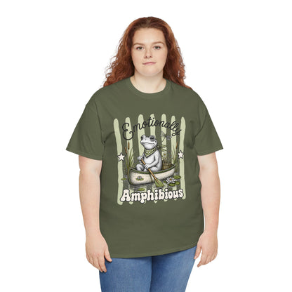 Emotionally Amphibious Retro Frog Graphic Tee