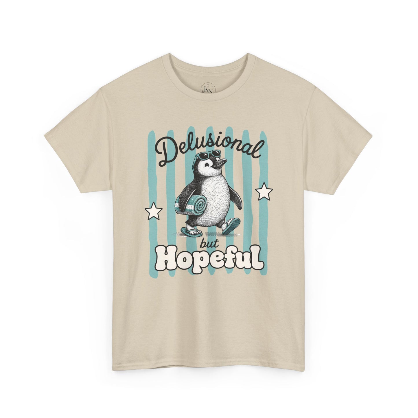 Delusional But Hopeful Retro Penguin Graphic Tee