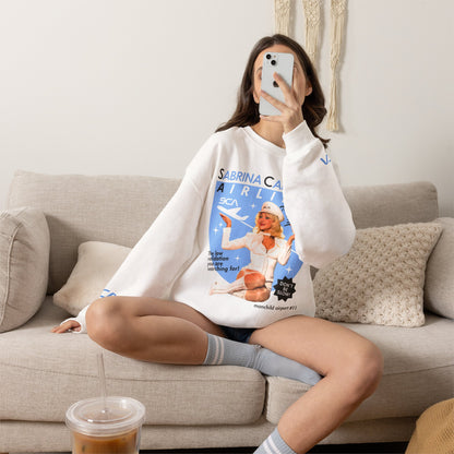 Sabrina Carpenter Airline Crewneck Sweatshirt | Retro Flight Attendant Graphic