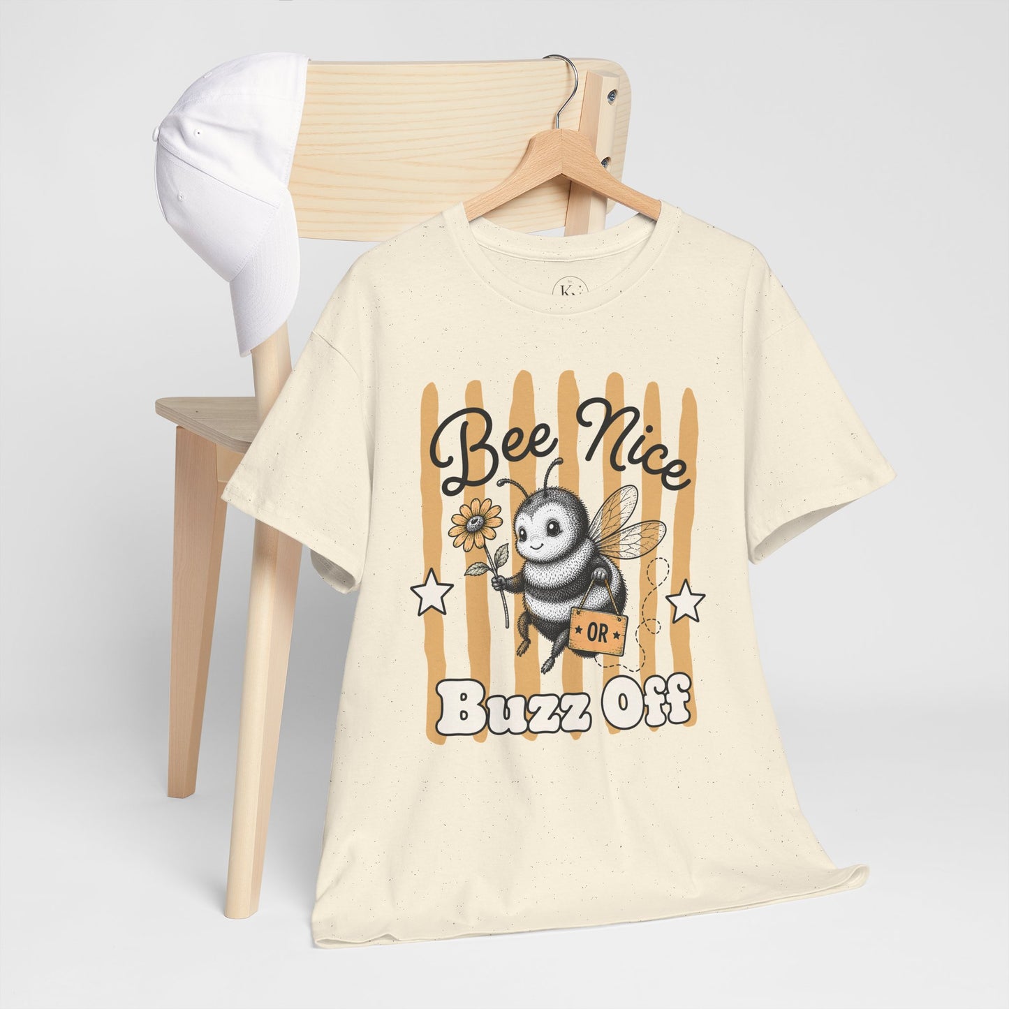Bee Nice or Buzz Off Retro Bee Graphic Tee