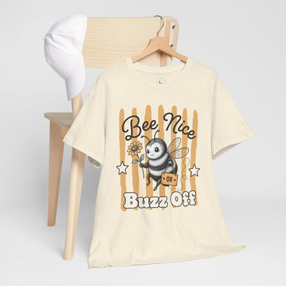Bee Nice or Buzz Off Retro Bee Graphic Tee