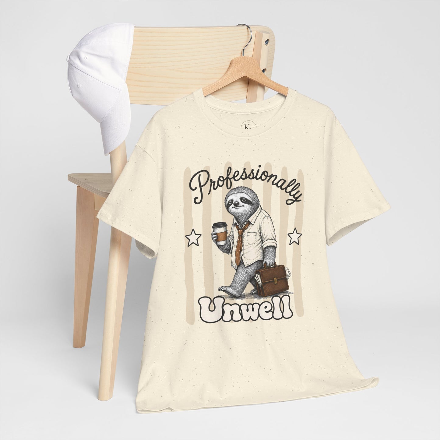 Professionally Unwell Retro Sloth Graphic Tee
