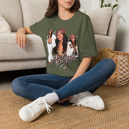 Aaliyah Tribute T-Shirt — Vintage 90s R&B Bandana Graphic Tee