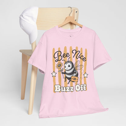 Bee Nice or Buzz Off Retro Bee Graphic Tee