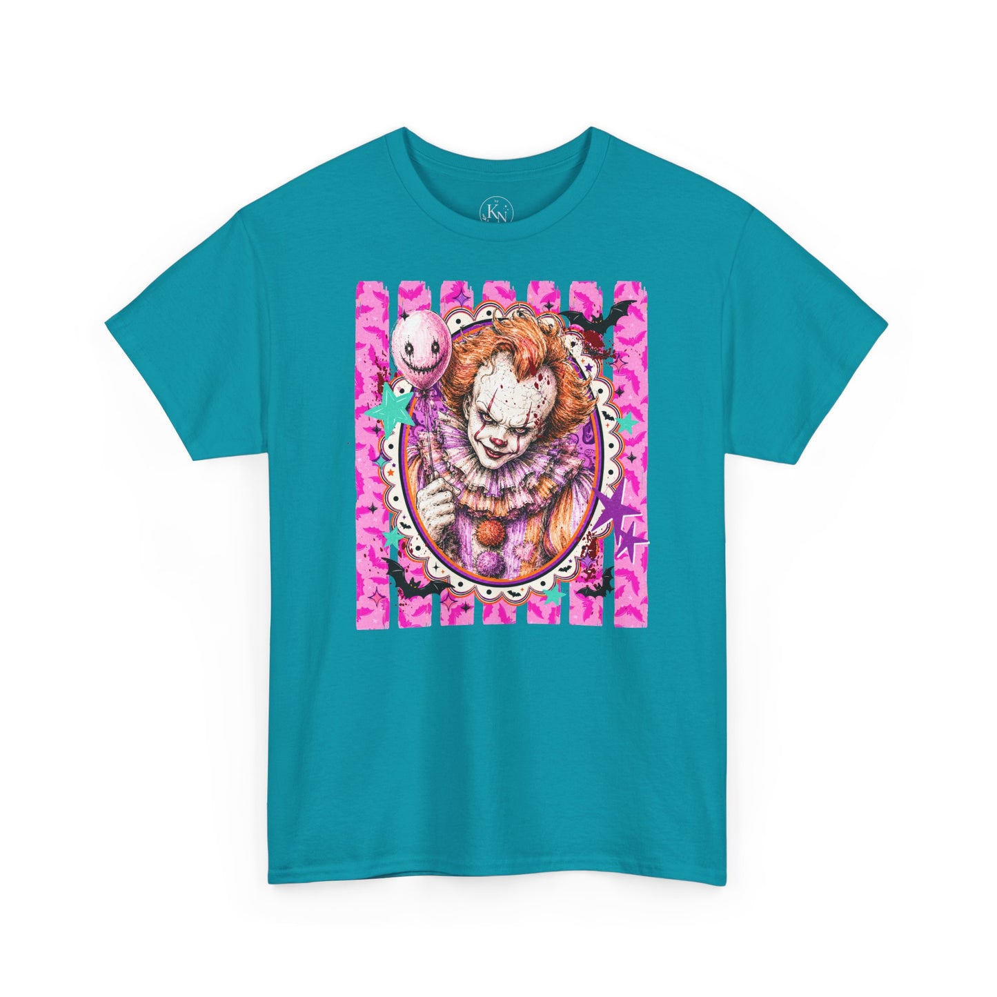 Pennywise Portrait Tee — Colorful Spooky Horror Shirt
