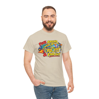 Fuck Around & Find Out Retro Comic Graphic Tee