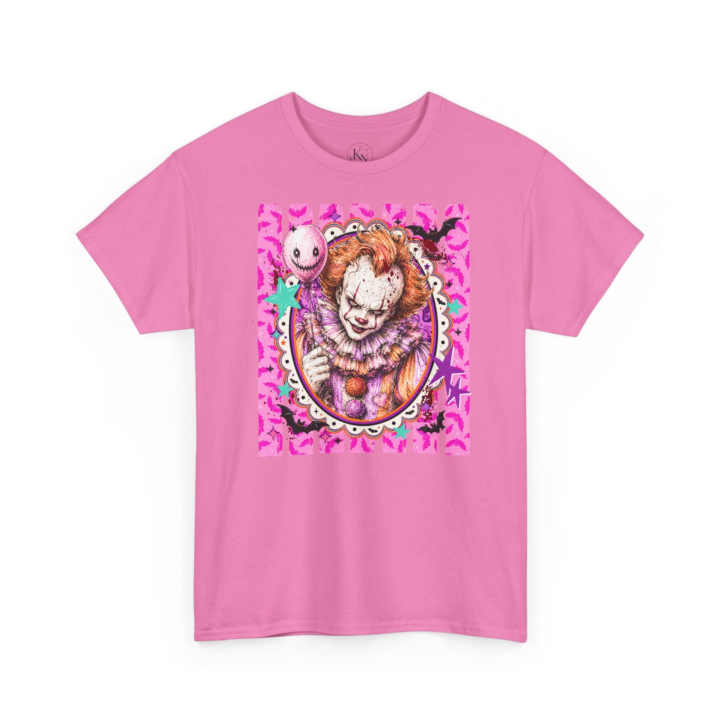 Pennywise Portrait Tee — Colorful Spooky Horror Shirt