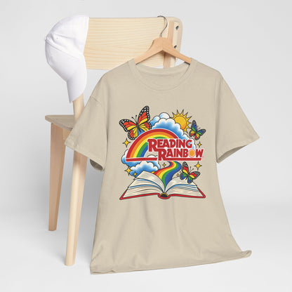 Rainbow & Butterflies Retro Book Graphic Tee