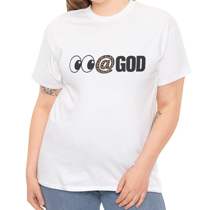 Look At God Leopard Print Graphic Tee