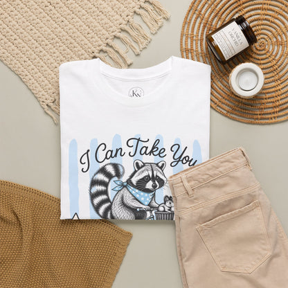 I Can Take You To The Trash Retro Raccoon Graphic Tee