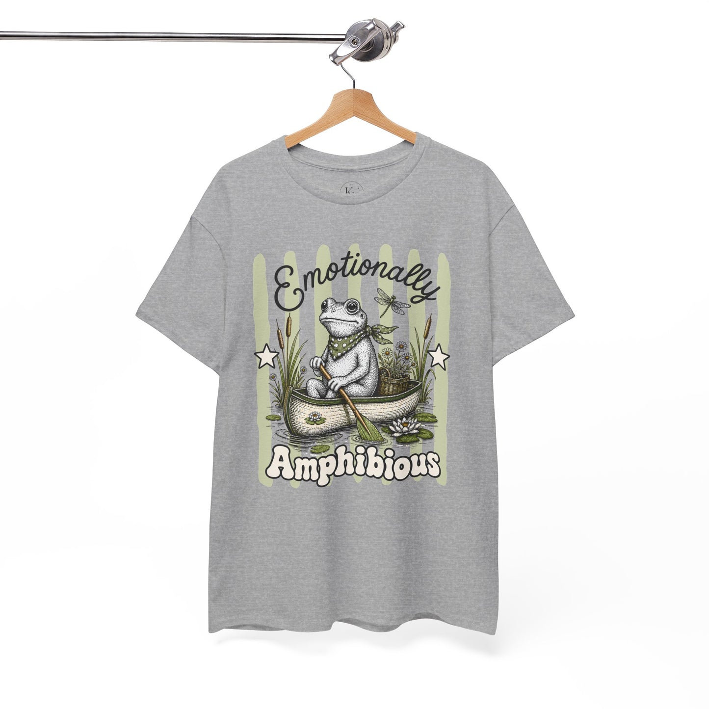 Emotionally Amphibious Retro Frog Graphic Tee