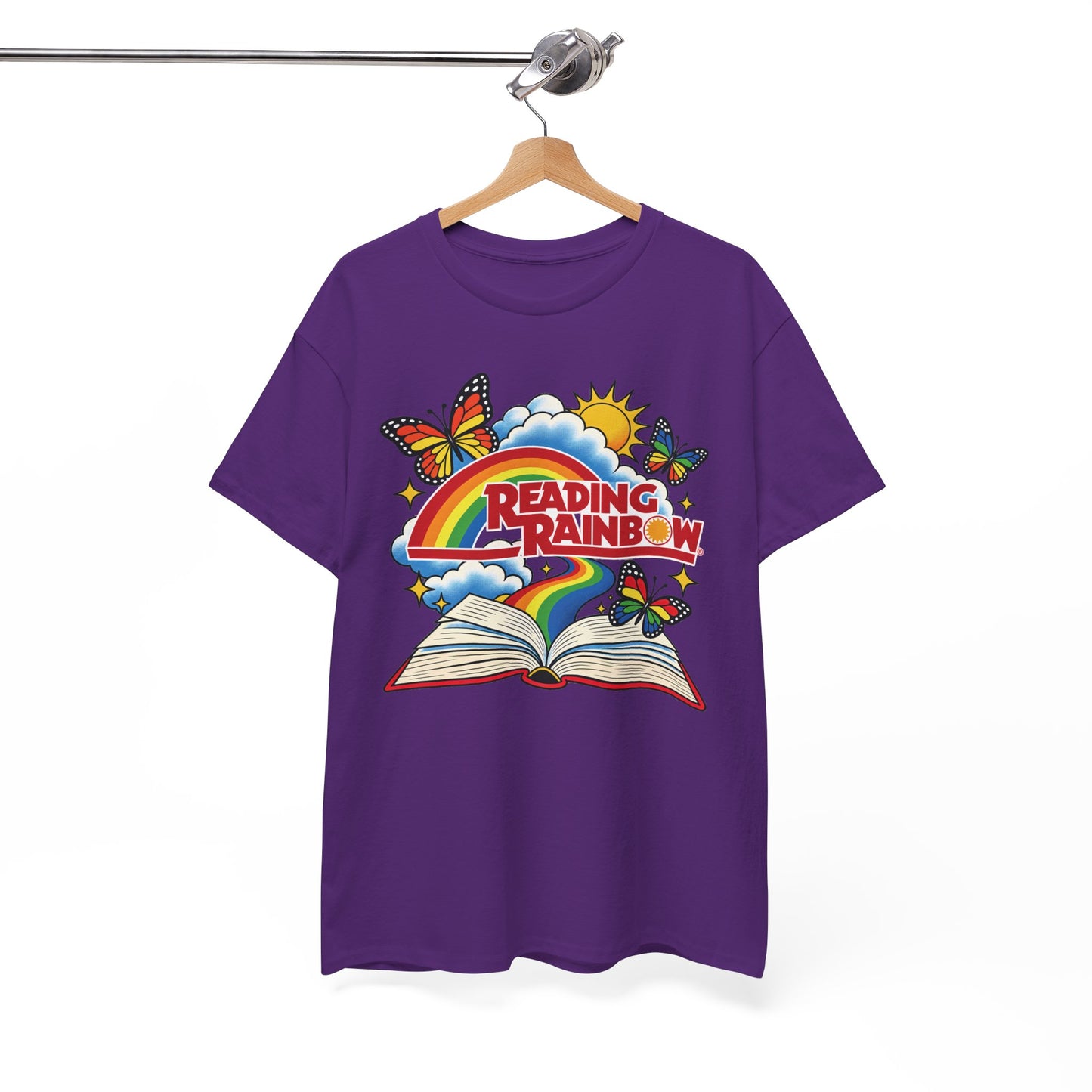 Rainbow & Butterflies Retro Book Graphic Tee