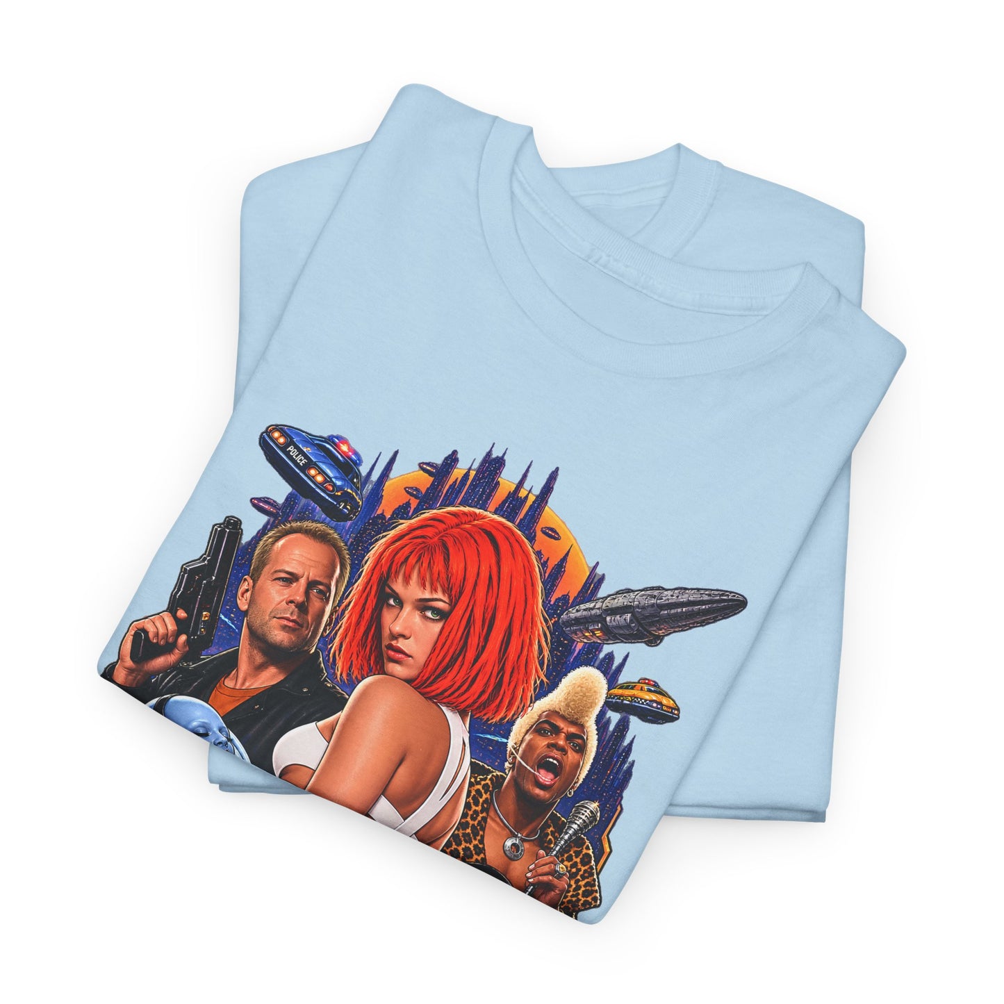 Retro Sci-Fi Character Collage Graphic Tee