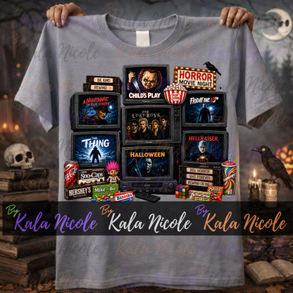 Horror Movie Night 80s PNG | Trendy Halloween PNG | Horror Movie Clipart (Digital Download)
