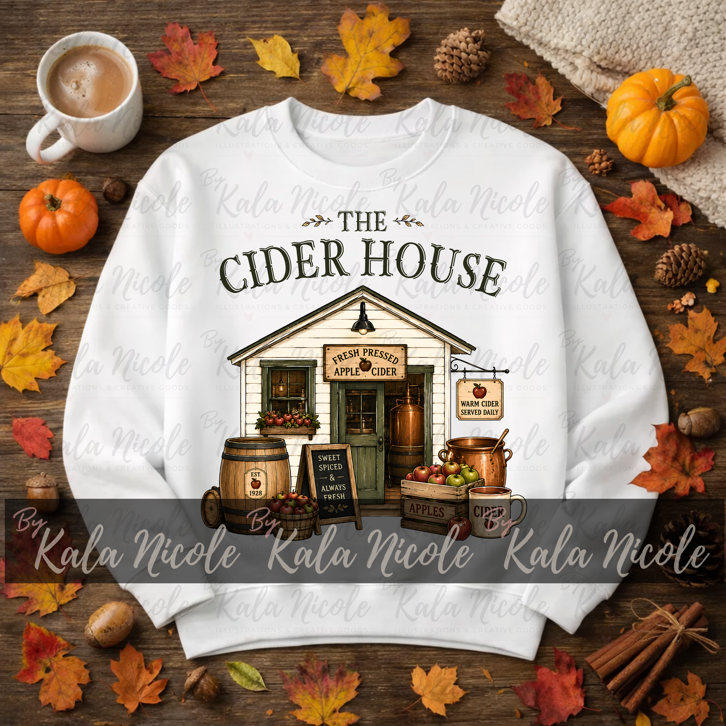 The Cider House PNG | Trendy Fall PNG | Vintage Country Fall Clipart (Digital Download)
