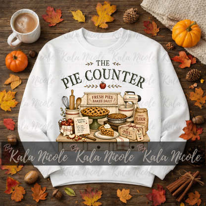 The Pie Counter PNG | Baker PNG | Vintage Country Fall Clipart (Digital Download)