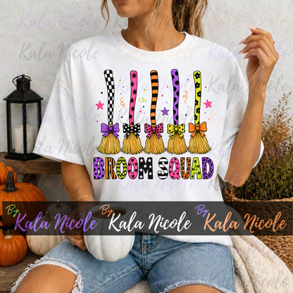 Broom Squad PNG Bundle | Trendy Halloween PNG | Fall PNG | Cute Witch Clipart (Digital Download)
