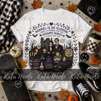 Addams Family Cross-Stitch PNG | Normal is an Illusion