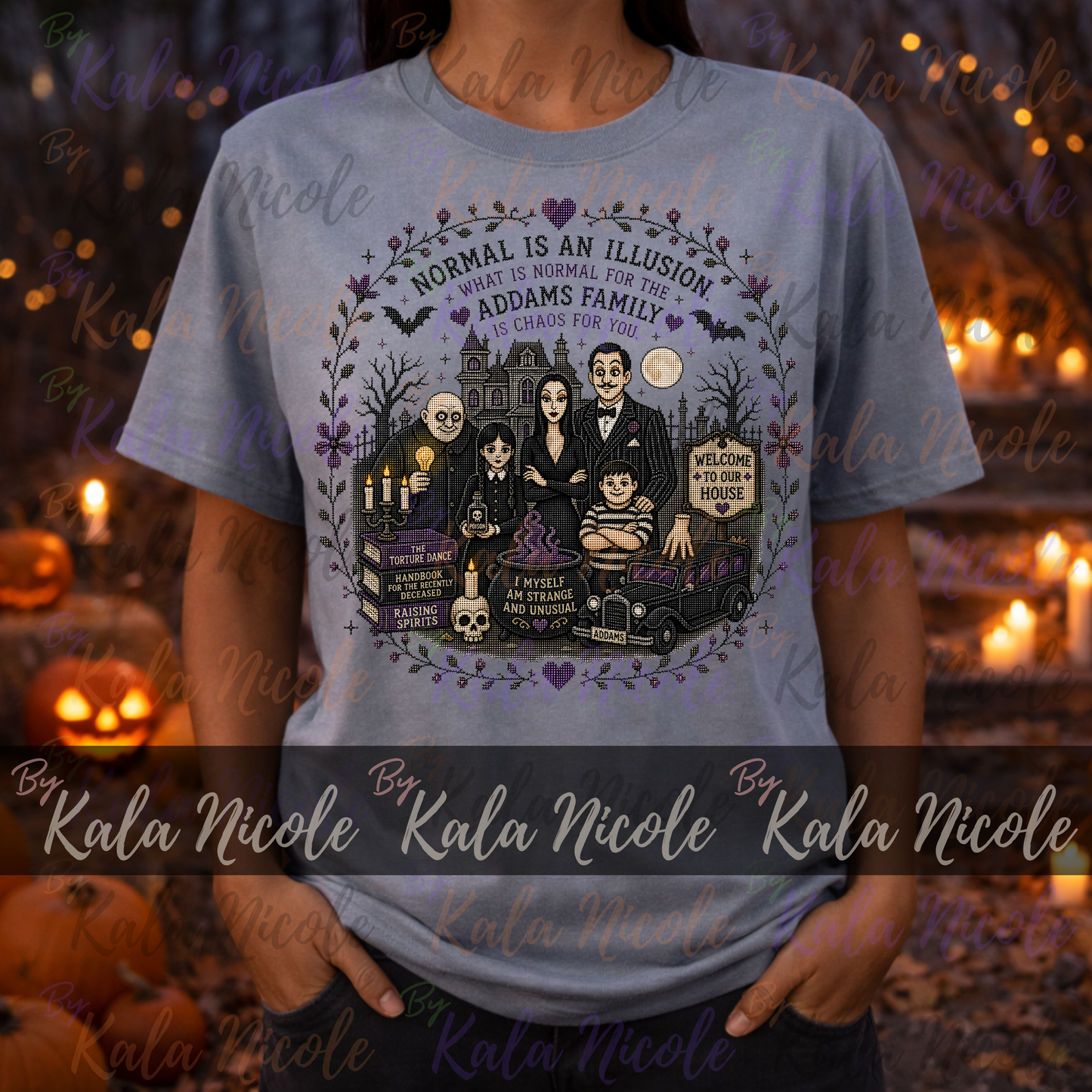 Addams Family Cross-Stitch PNG | Normal is an Illusion