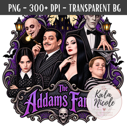 90s Movie Nostalgia PNG | Gothic Family