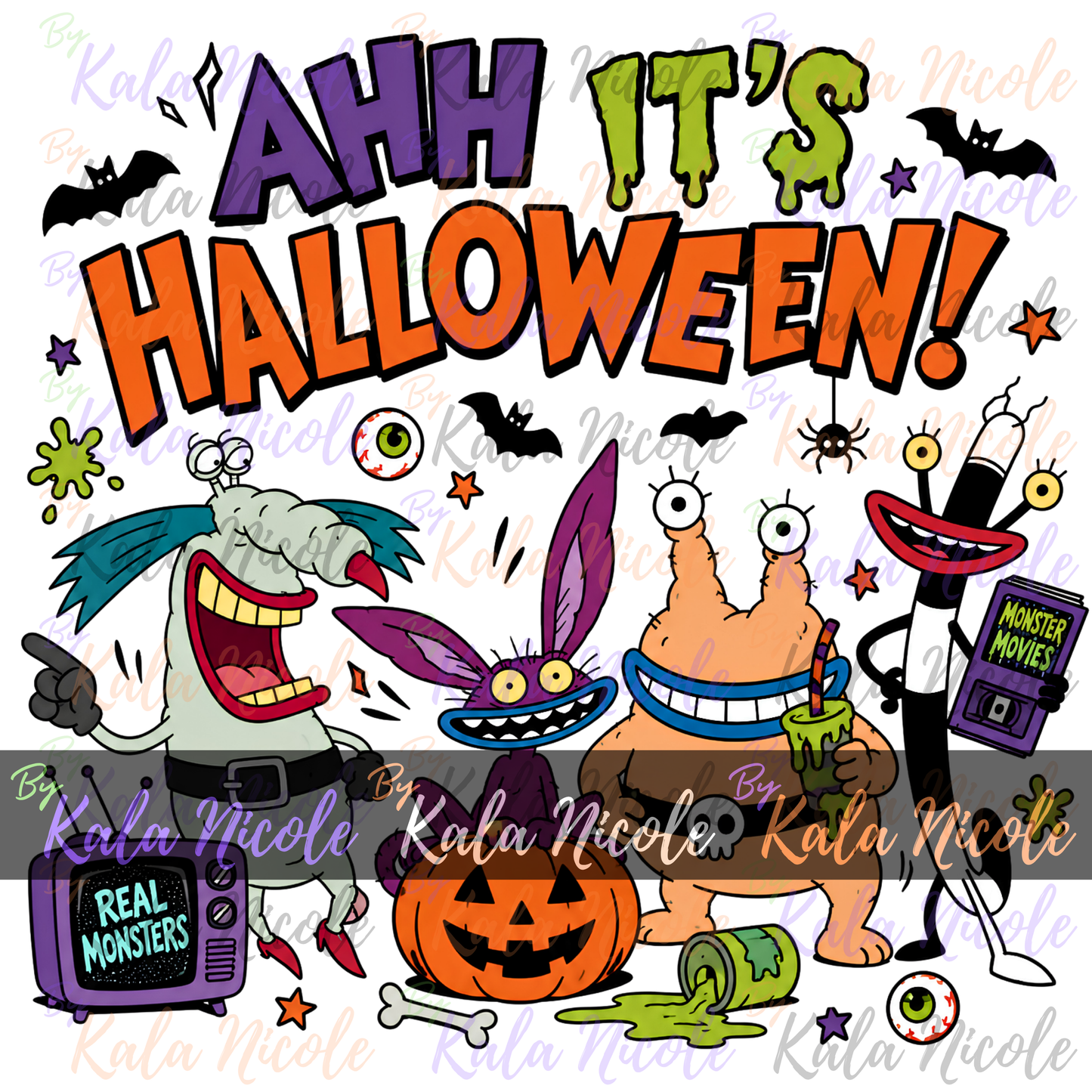 90s Cartoon Ahh! It's Halloween PNG