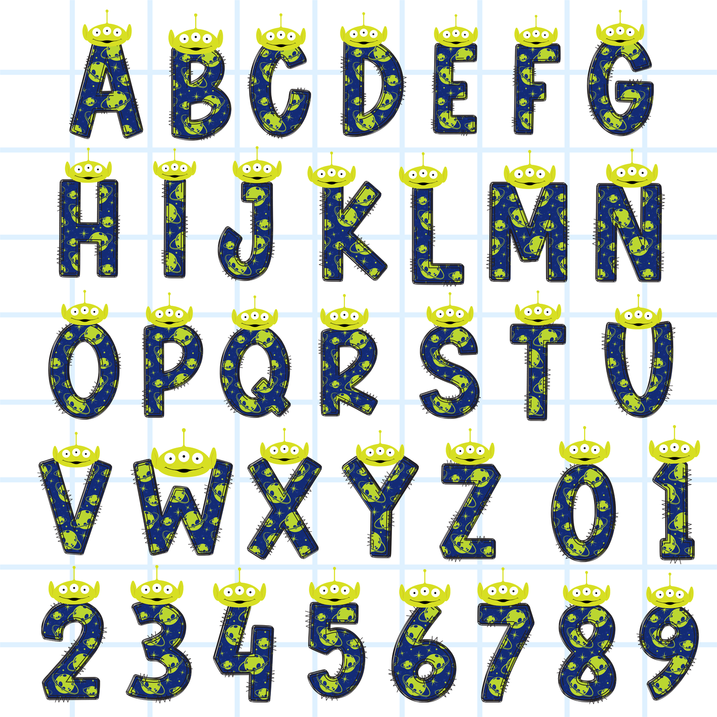 Toy Story Alphabet PNG Bundle | ABC 123