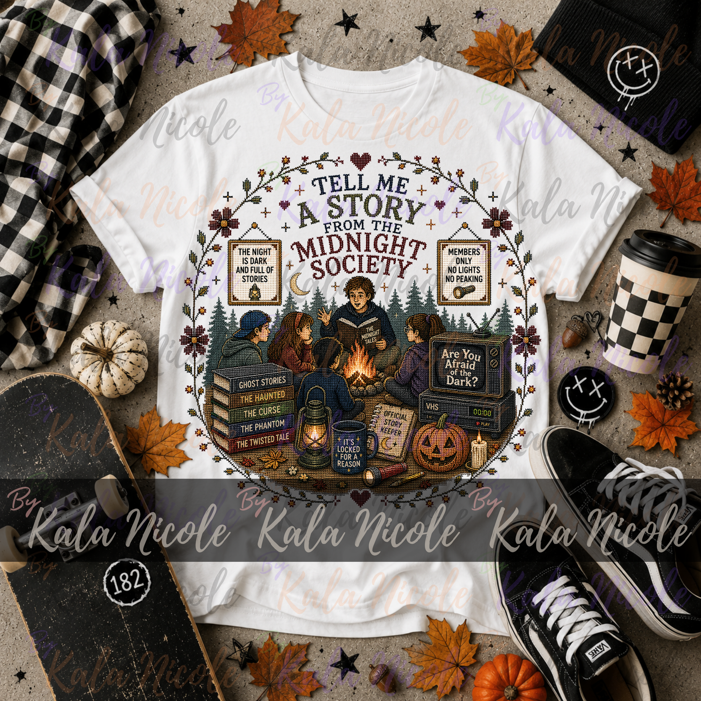 Are You Afraid of the Dark Cross-Stitch PNG | Midnight Society