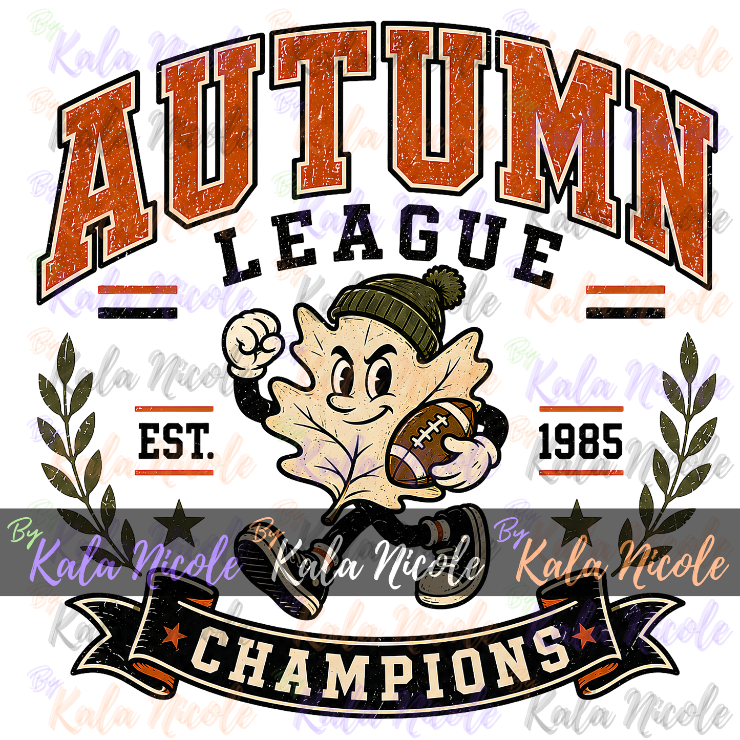 Autumn League PNG | Vintage College PNG